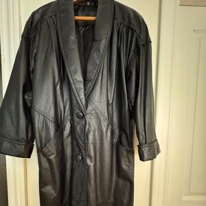 Trench Leather Coat
